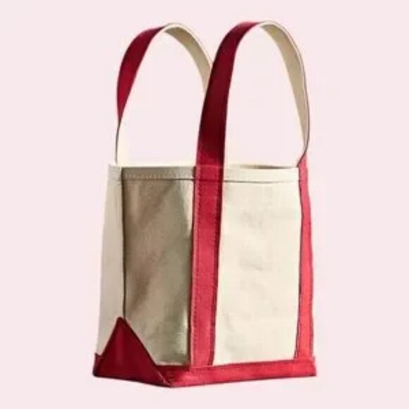 Anthropologie Beaded Canvas Tote in Strawberry - BRAND NEW - Picture 5 of 6